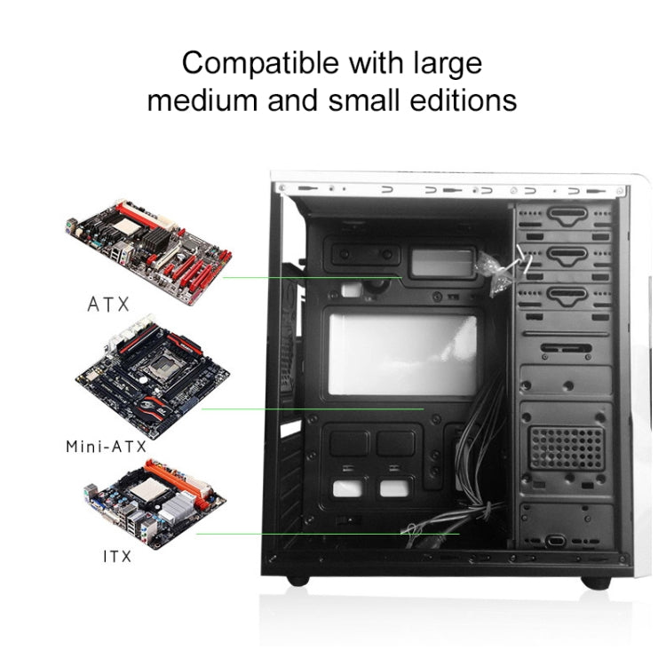 1728 USB 3.0 Main Chassis 440x180x480mm Micro-ATX / ATX PC PC Desktop Game Computer Case