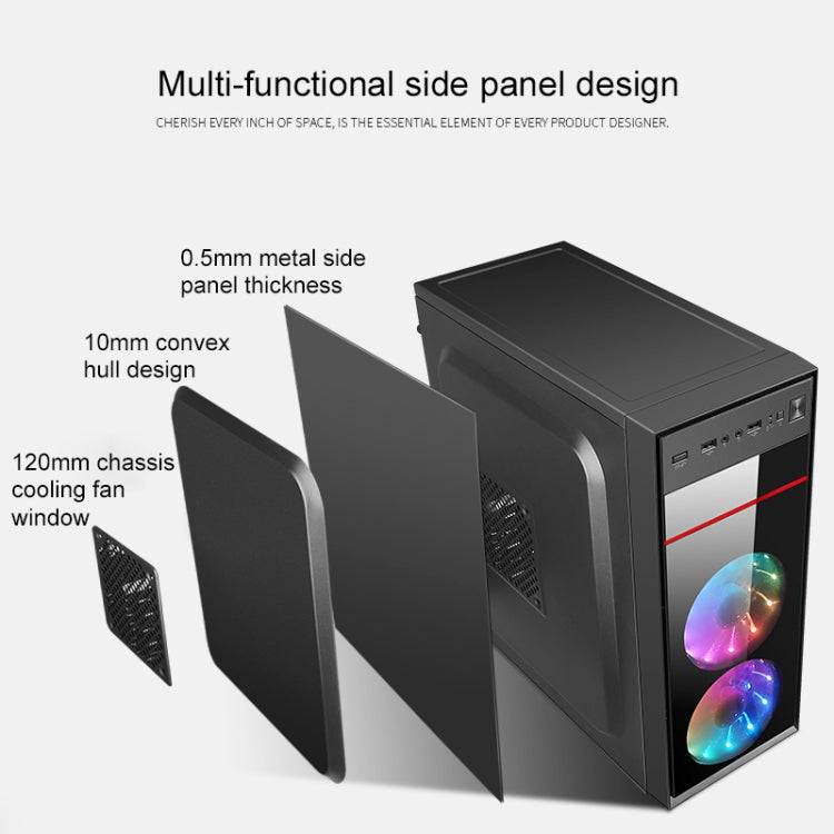 Aurora USB 2.0 Main Chassis 370x170x410mm M-ATX / ATX / Mini-ITX PC Desktop Computer Case