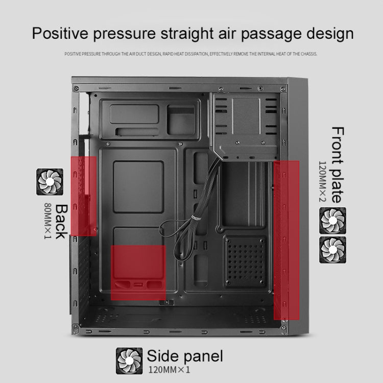 Aurora USB 2.0 Main Chassis 370x170x410mm M-ATX / ATX / Mini-ITX PC Desktop Computer Case