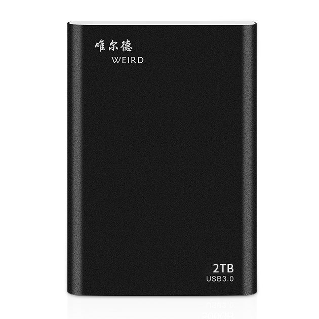 WEIRD 2TB 2.5 inch USB 3.0 High-speed Transmission Metal Shell Ultra-thin Light Mobile Hard Disk Drive(Black)