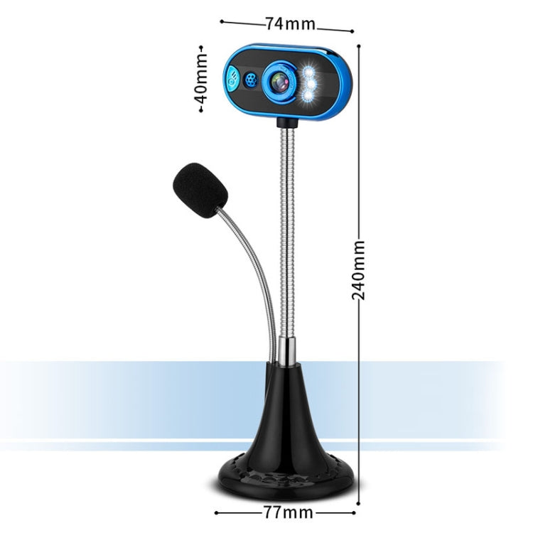 8.0 Mega Pixels USB Home Computer Camera with Mic & Night Vision Function