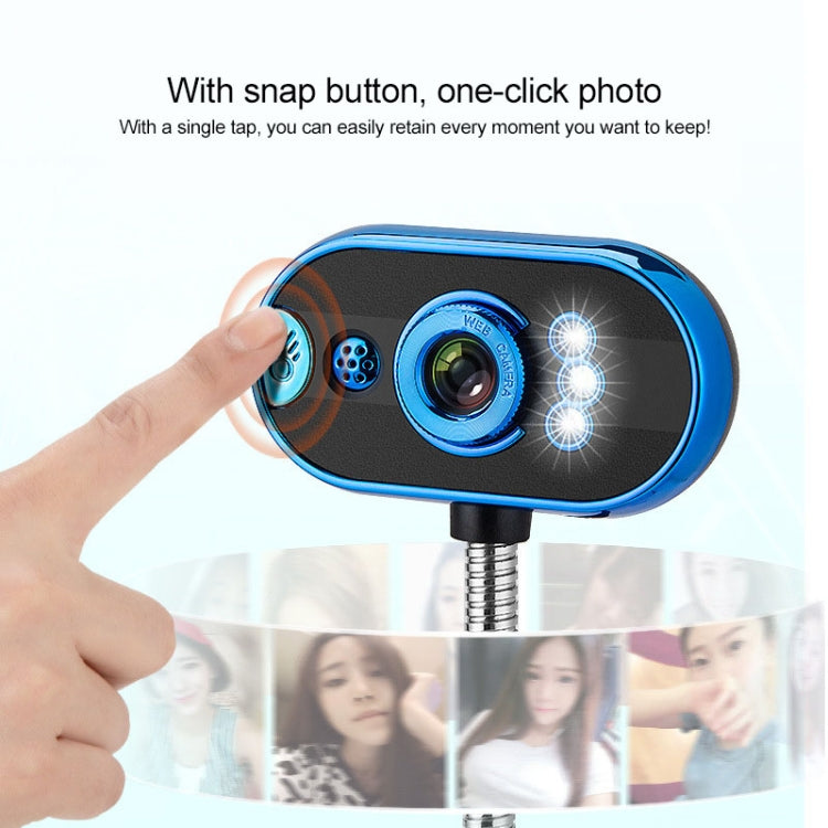 8.0 Mega Pixels USB Home Computer Camera with Mic & Night Vision Function