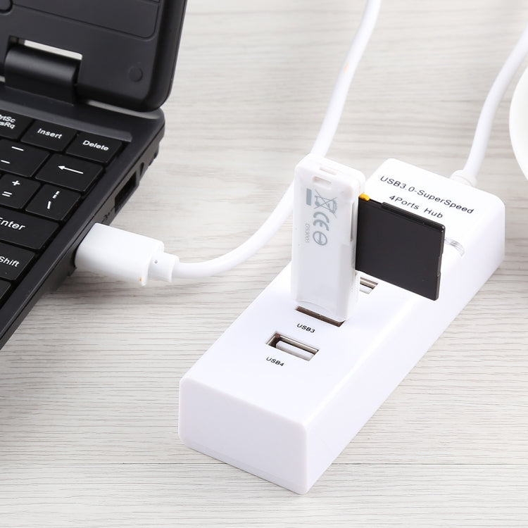 Portable Super Speed 4 Ports USB 2.0 HUB Cable Adapter, Cable Length: 1.2m