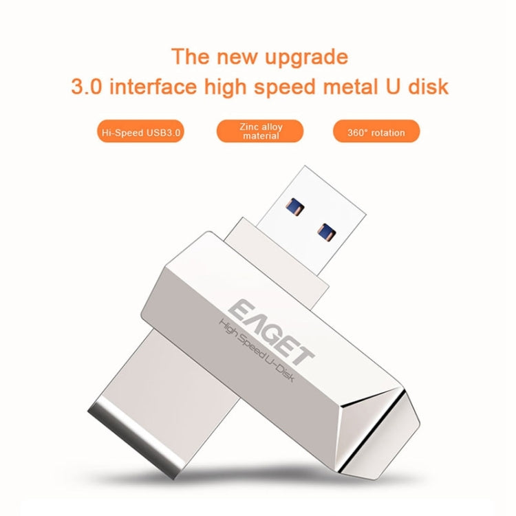 EAGET F70 16GB High-speed USB 3.0 360 Degree Rotating Zinc Alloy U Disk