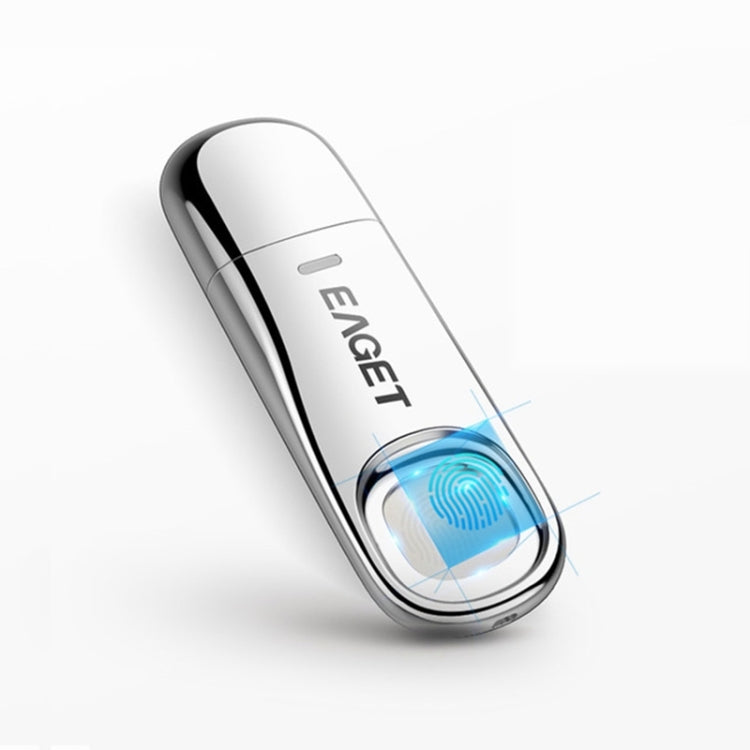 EAGET FU60 32GB USB 3.0 Fingerprint Encryption Password U Disk (Silver)