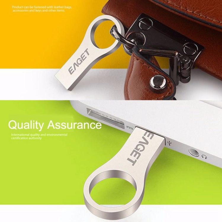 EAGET U9 16GB USB 2.0 Waterproof Shockproof Metal Ring Shape U Disk