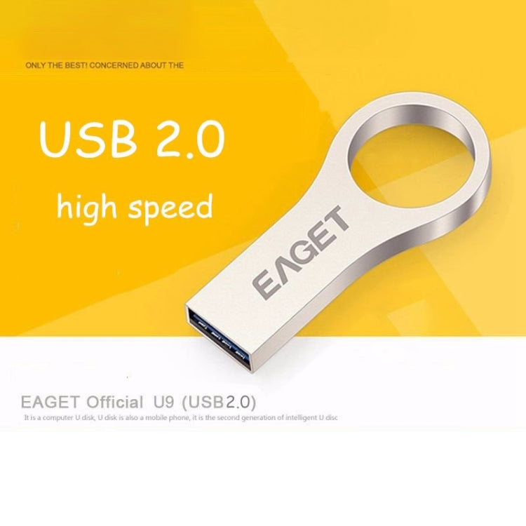 EAGET U9 32GB USB 2.0 Waterproof Shockproof Metal Ring Shape U Disk