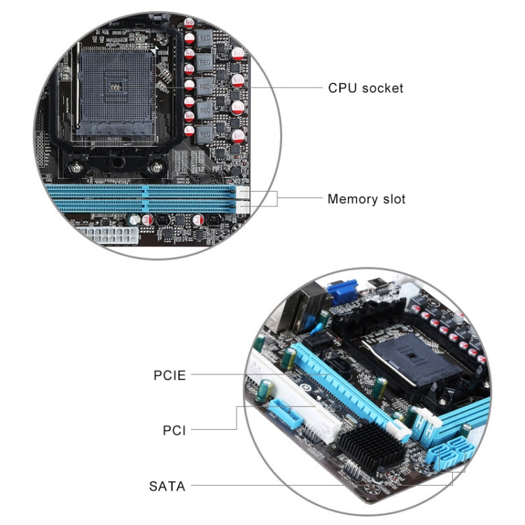 AMD A68P + FM2b DDR3 Computer Motherboard Supports FM2 / FM2 + HDMI VGA USB3.0