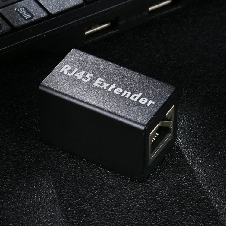 RJ45 Aluminum Alloy Expansion Head Extender (Black)