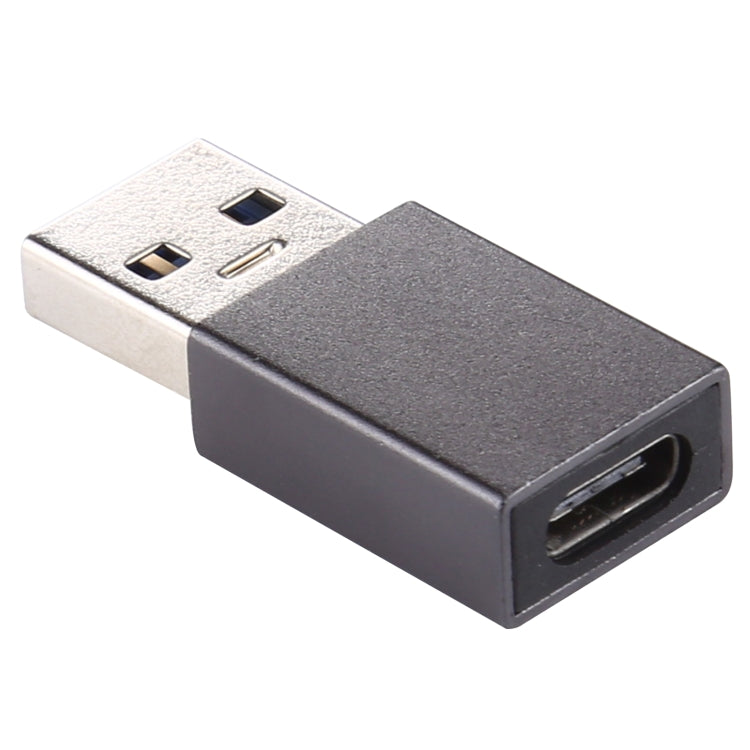 USB 3.0 Male to Type-C / USB-C Female Aluminium Alloy Adapter (Black)