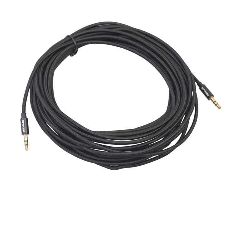 REXLIS 3629 3.5mm Male to Male Car Stereo Gold-plated Jack AUX Audio Cable for 3.5mm AUX Standard Digital Devices, Length: 7.6m
