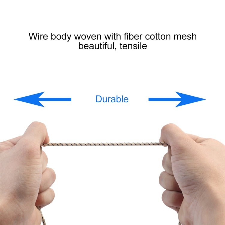 REXLIS 3596 3.5mm Male to Female Stereo Gold-plated Plug AUX / Earphone Cotton Braided Extension Cable for 3.5mm AUX Standard Digital Devices, Length: 0.5m