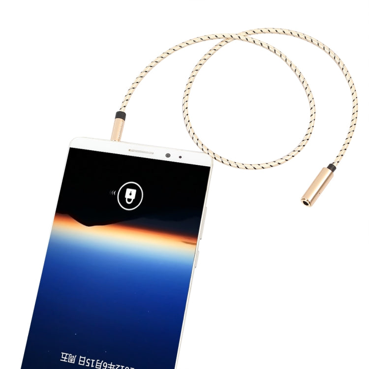 REXLIS 3596 3.5mm Male to Female Stereo Gold-plated Plug AUX / Earphone Cotton Braided Extension Cable for 3.5mm AUX Standard Digital Devices, Length: 0.5m