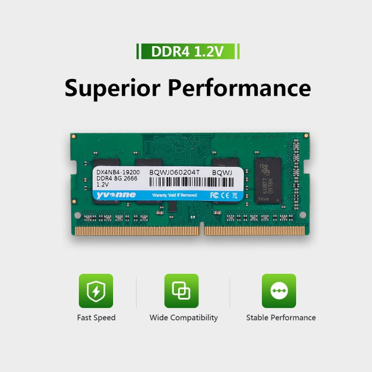 Yvonne DDR4 NB 8GB 2666MHz 1.2V Laptop PC Memory RAM