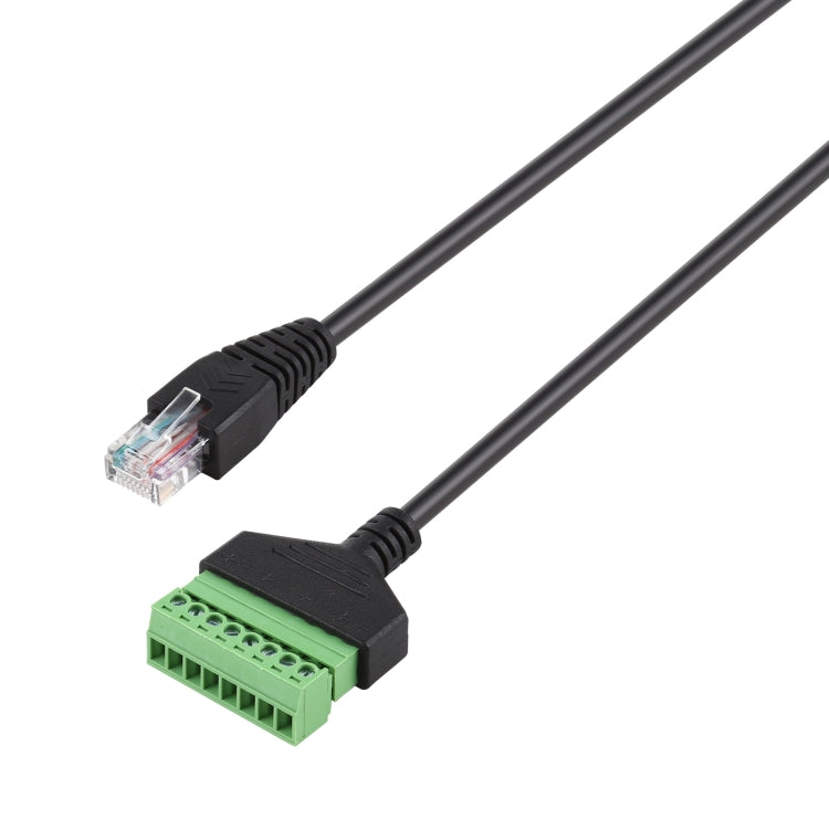 RJ45 Male Plug to 8 Pin Pluggable Terminals Solder-free USB Connector Solderless Connection Adapter Cable, Length: 30cm