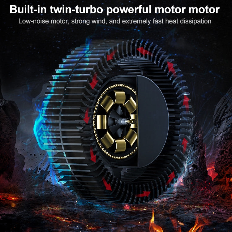 SSRQ-021S Rainbow Version Flank Glowing Dual-fan Laptop Radiator Two-speed Adjustable Computer Base for Laptops Under 18 inch