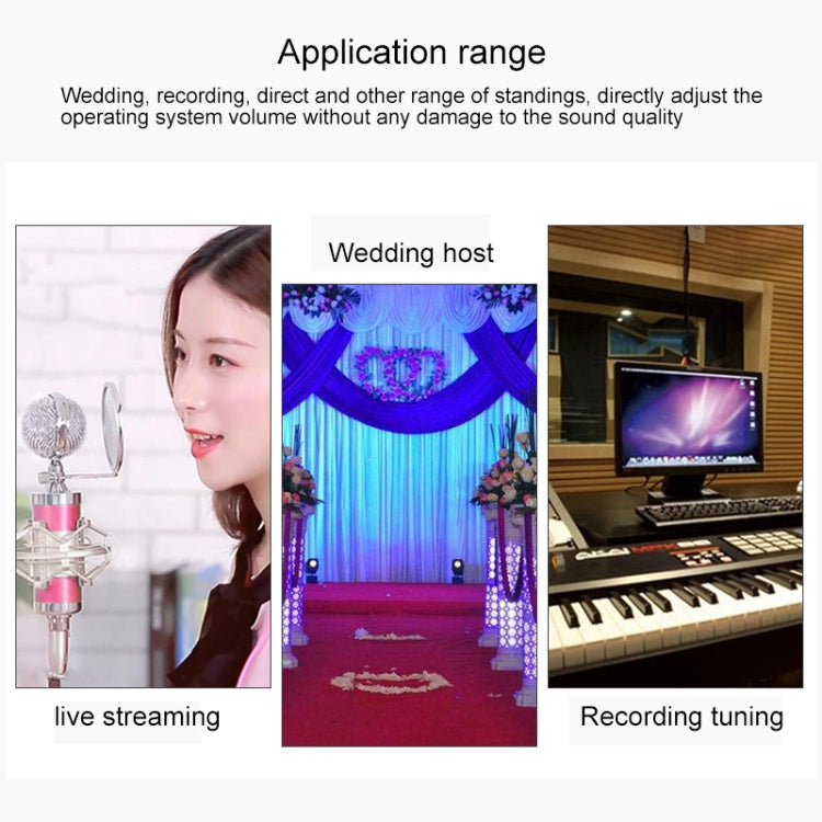 Aimos AM-UH003 Micro USB Volume Control Speaker Audio Volume Controller Knob with 3 USB Ports HUB, Support Windows System & Mac System PC Computer / USB Devices