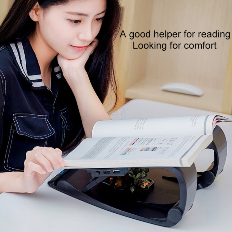 COOLCOLD Seven Angle Adjustable Multi-function Laptop Cooling Bracket with Fan for 17 inch and Below Laptops