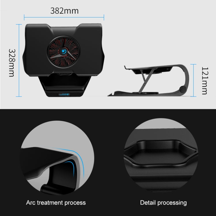 COOLCOLD Seven Angle Adjustable Multi-function Laptop Cooling Bracket with Fan for 17 inch and Below Laptops