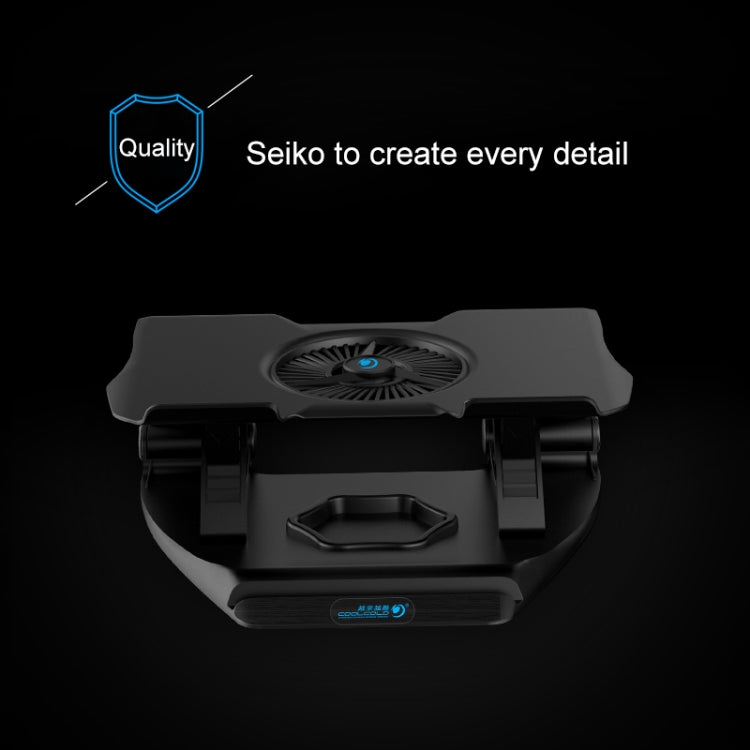 COOLCOLD Seven Angle Adjustable Multi-function Laptop Cooling Bracket with Fan for 17 inch and Below Laptops