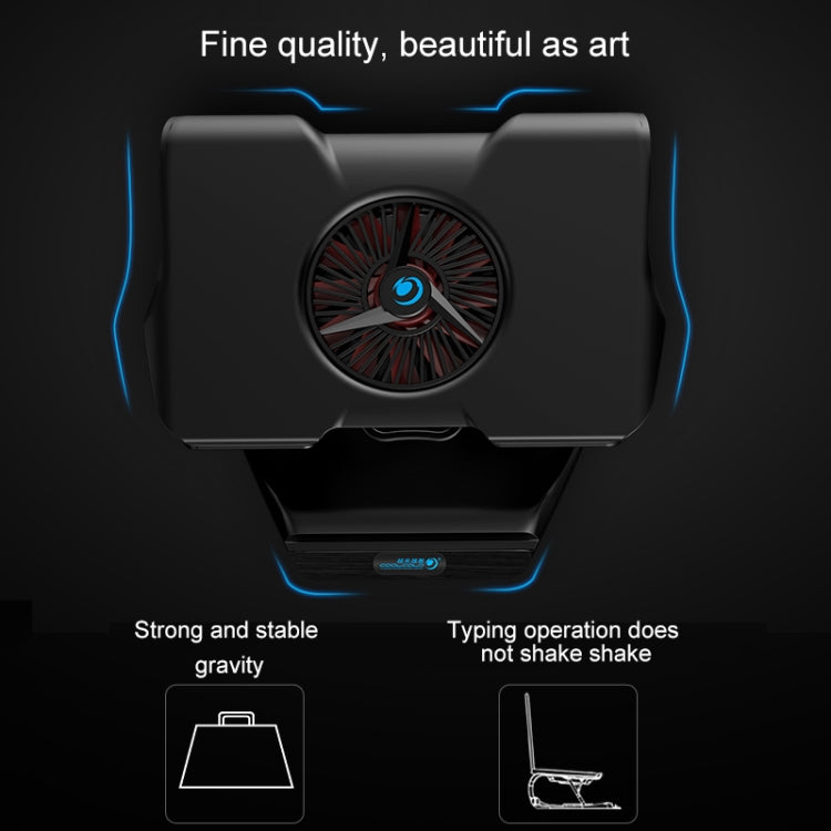 COOLCOLD Seven Angle Adjustable Multi-function Laptop Cooling Bracket with Fan for 17 inch and Below Laptops