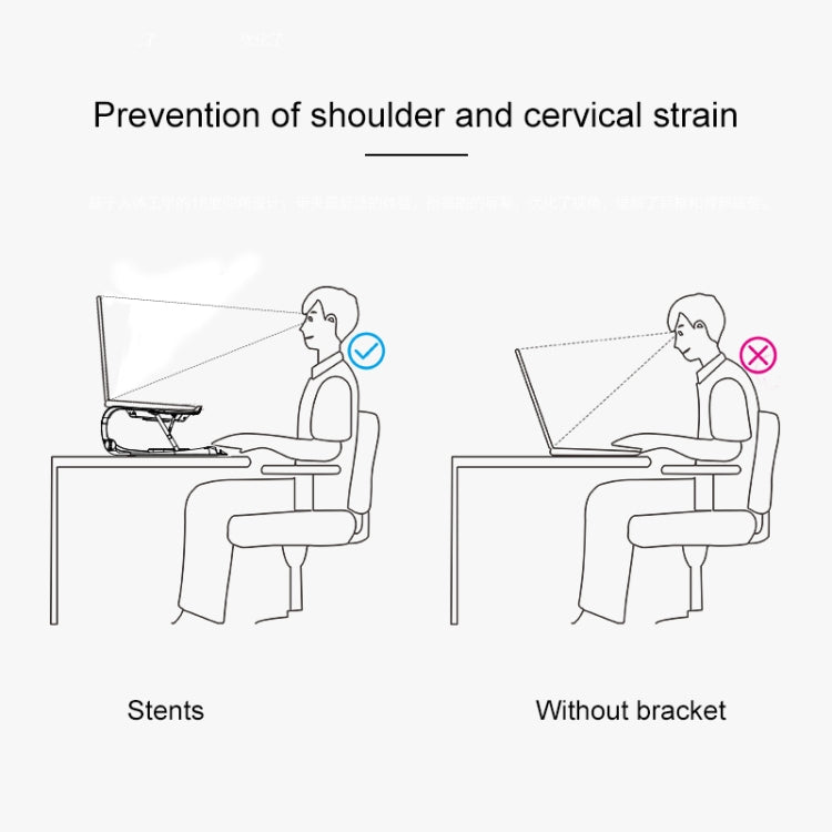 COOLCOLD Seven Angle Adjustable Multi-function Laptop Cooling Bracket with Fan for 17 inch and Below Laptops