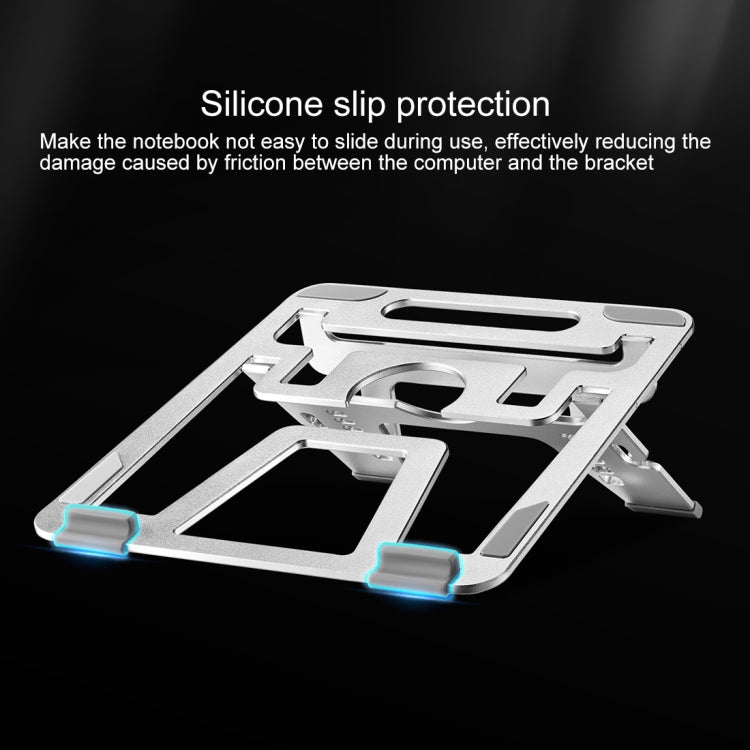 COOLCOLD U2S Portable Foldable Hollow Double Triangle Height Adjustable Aluminum Alloy Bracket for Laptop