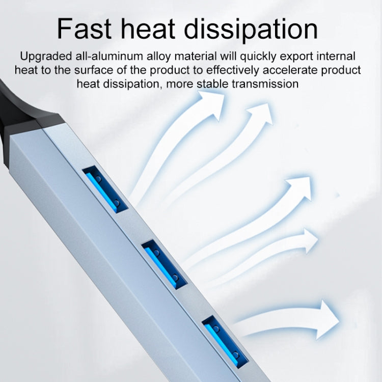 V252 4 in 1 USB-C / Type-C to USB Docking Station HUB Adapter