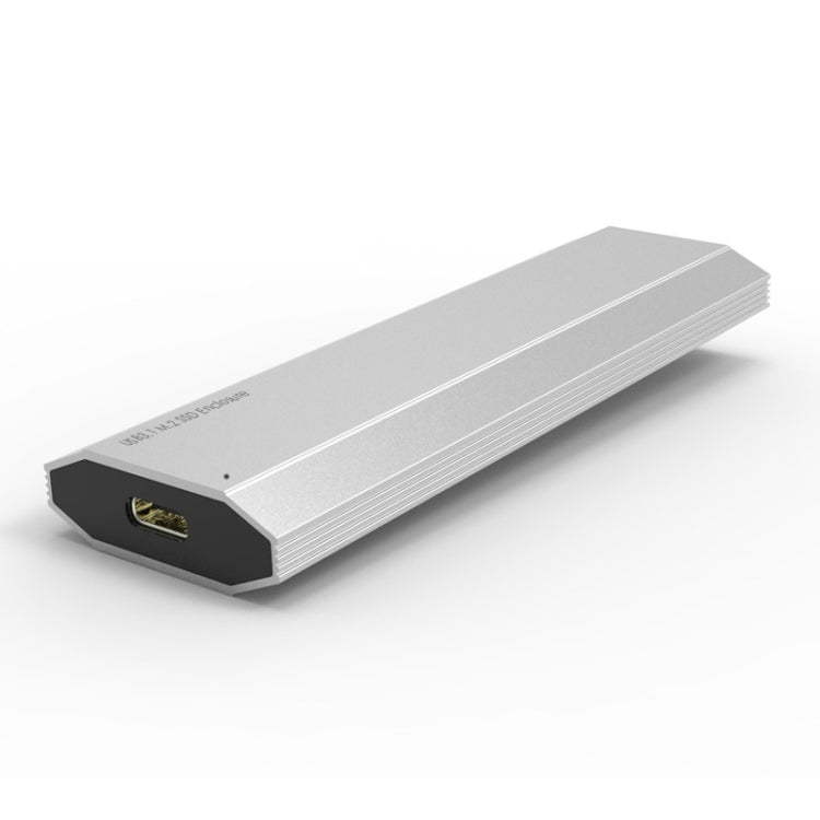 USB-C / Type-C to M.2 NVME SSD Hard Drive Enclosure, Transmission Rate: 10GB(Silver)