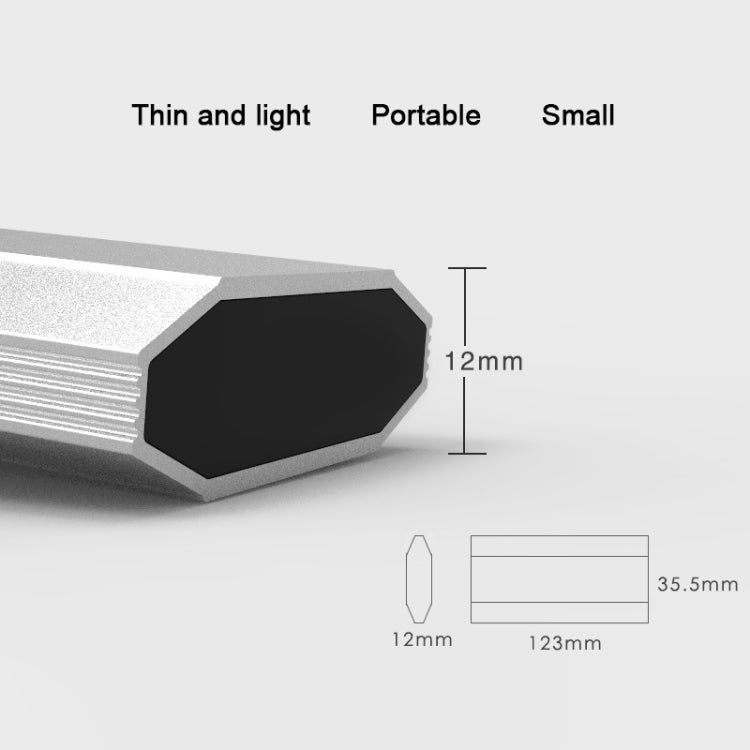 USB-C / Type-C to M.2 NVME SSD Hard Drive Enclosure, Transmission Rate: 10GB(Silver)