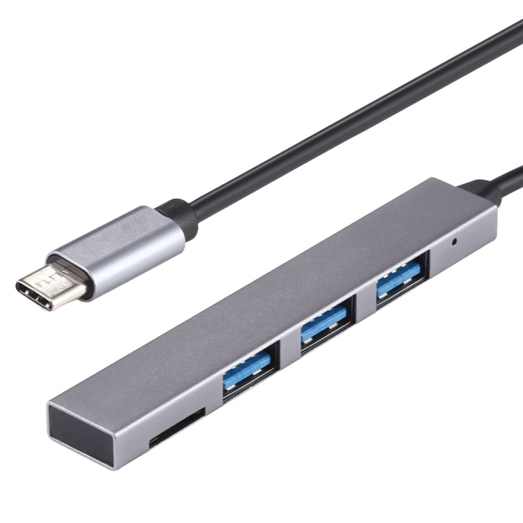 T-818 TF + 3 x USB 3.0 to USB-C / Type-C HUB Adapter