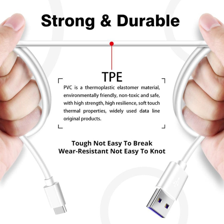 5A USB 3.0 Male to USB-C / Type-C Male Fast Charging Data Cable, Length: 50cm