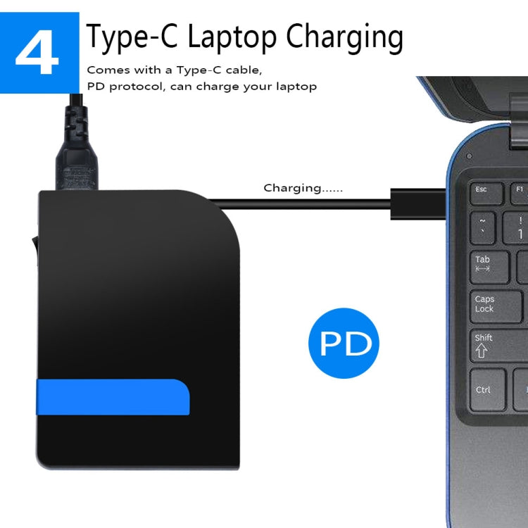 3 USB 3.0 HUB + 2 QC3.0 + Type-C Multi-functional Charger & HUB with Power Switch Button