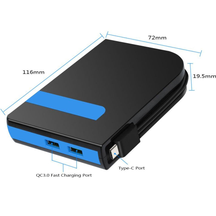 3 USB 3.0 HUB + 2 QC3.0 + Type-C Multi-functional Charger & HUB with Power Switch Button