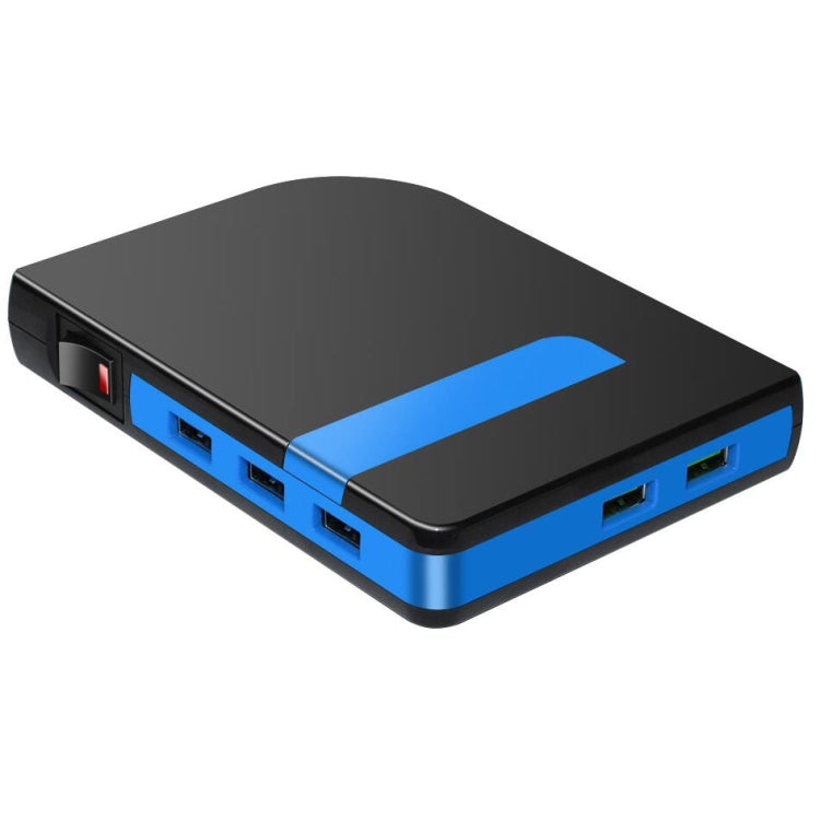 3 USB 3.0 HUB + 2 QC3.0 + Type-C Multi-functional Charger & HUB with Power Switch Button