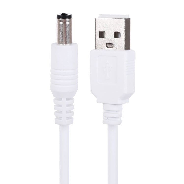 1m USB Male to Straight Head DC 5.5 x 2.5mm Male Power Cord Extension Cable (White)