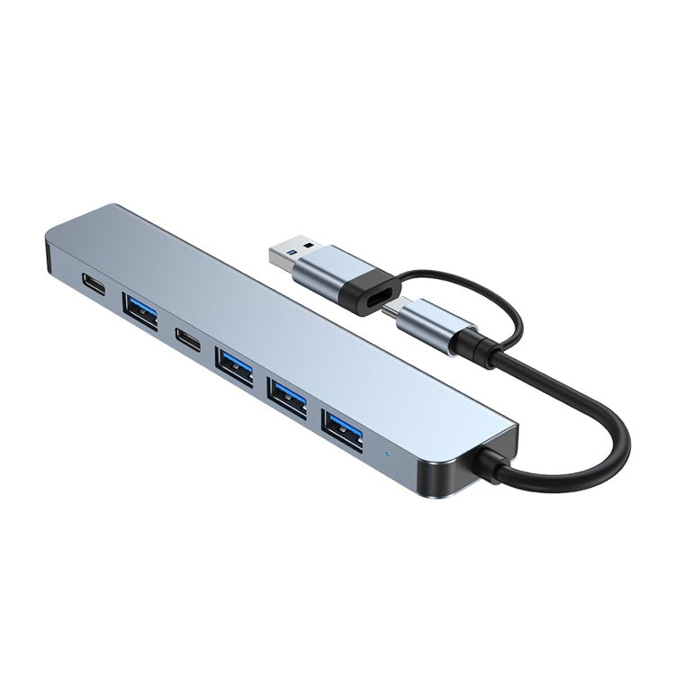 7 in 1 USB 3.0 and Type-C / USB-C to USB 3.0 USB 2.0 HUB Adapter