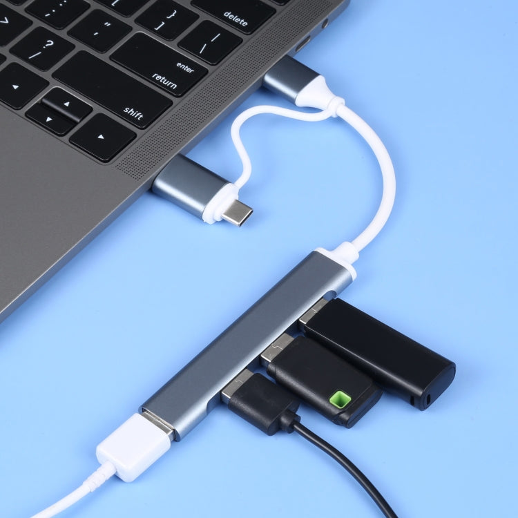 A-806 5 in 1 USB 3.0 and Type-C / USB-C to USB 3.0 HUB Adapter
