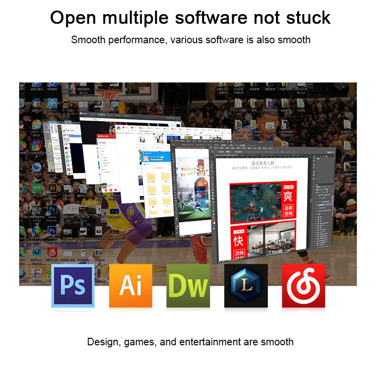 Y105 Desktop Computer PC, 23.8 inch, CoRE-I5_3470, 4GB+64GB, Windows 10, Intel HD Graphic 2500 CoRE-I5_3470 Quad Core 3.2~3.6GHz, WiFi, RJ45(Silver)