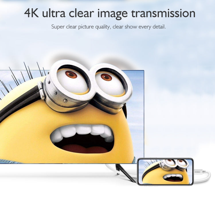 basix H7 USB-C / Type-C to 4K HDMI Multi-function Converter, Cable Length: 1.8m(White)