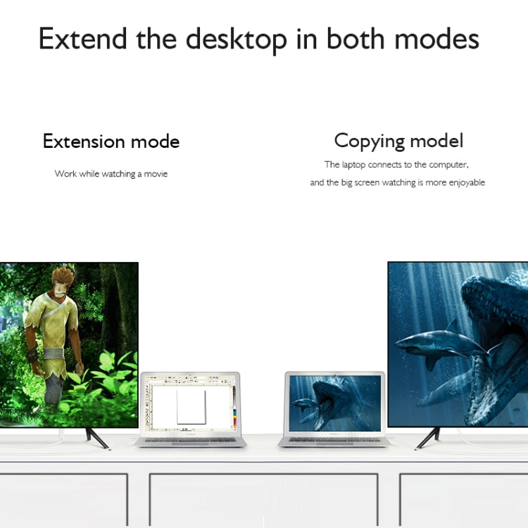 basix H7 USB-C / Type-C to 4K HDMI Multi-function Converter, Cable Length: 1.8m(White)