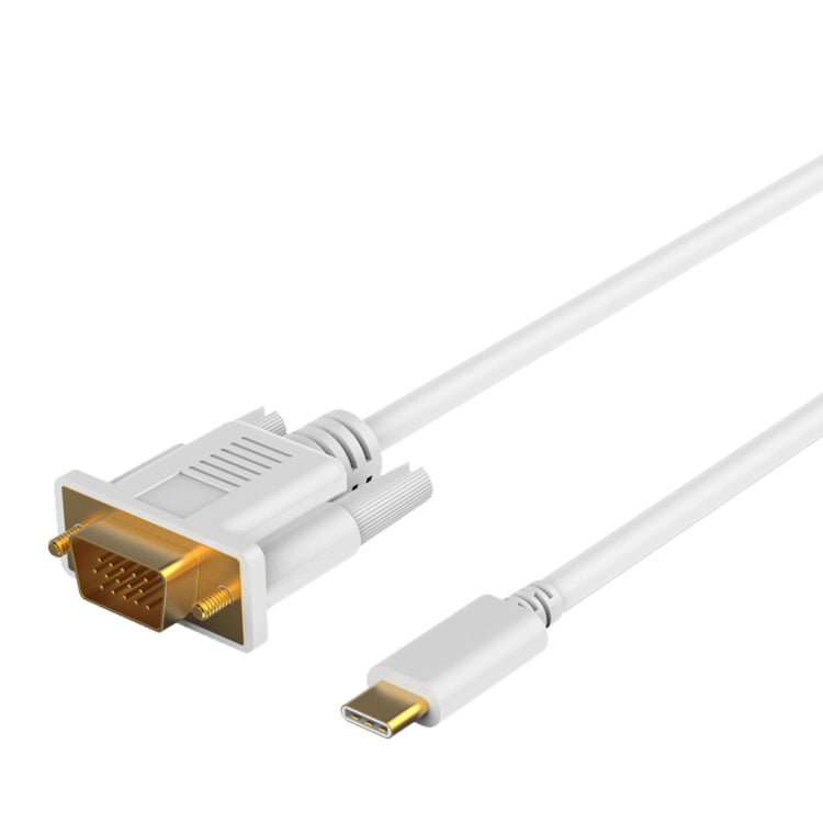 H8 USB-C / Type-C to VGA Multi-function Converter Cable, Cable Length: 1.8m (White)