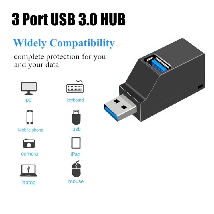 Portable Mini 2 x USB 2.0 + 1 x USB 3.0 HUB with Lanyard