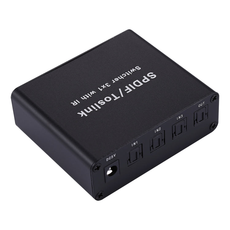 NK-3X1 Full HD SPDIF / Toslink Digital Optical Audio 3 x 1 Switcher Extender with IR Remote Controller