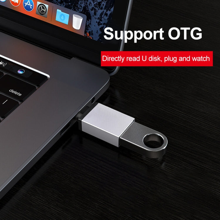 Aluminum Alloy USB-C / Type-C 3.1 Male to USB 3.0 Female Data / Charger Adapter