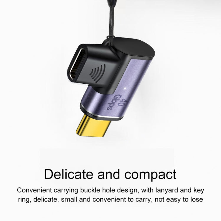 100W USB-C / Type-C Male to Female Elbow Magnetic Charging Adapter