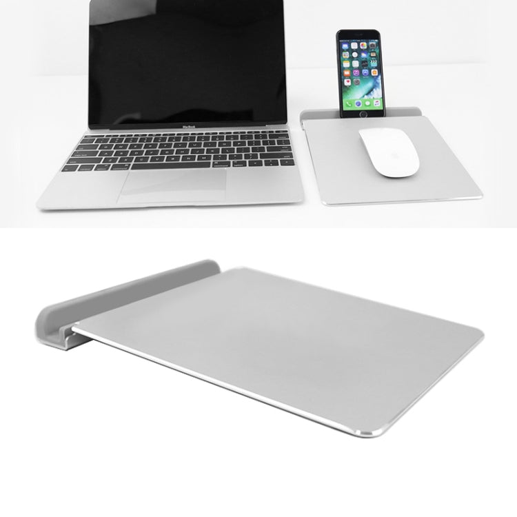 Universal Aluminum Alloy Hard Mouse Pad with Mobile Phone Holder Function