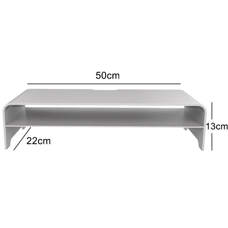 Universal Aluminum Alloy Double-layer Laptop Stand with Storage Function, Size: 50 x 22 x 13cm