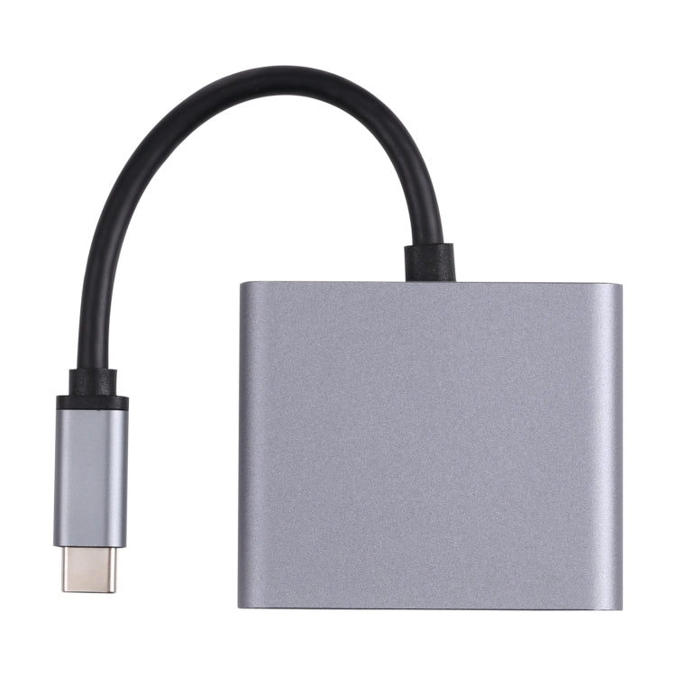 2 in 1 USB-C / Type-C to 2 x HDTV Ports HUB Adapter