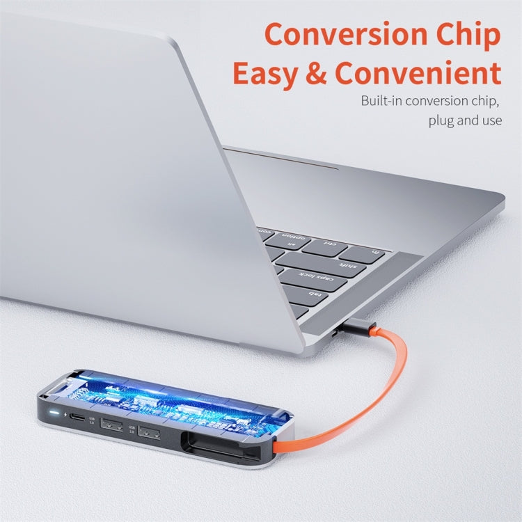 ROCK TR02 9 In 1 Type-C / USB-C to HDMI Multifunctional Extension HUB Adapter (Grey)